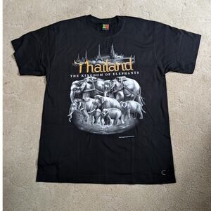 VTG Joligolf Elephant Thailand Adult Large Shirt Graphic Nature Art Retro Y2K